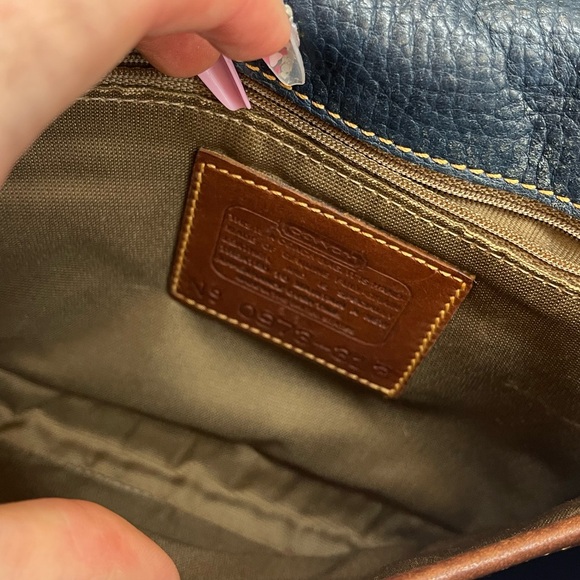 Coach Blue and Brown Leather Crossbody Bag - Picture 8 of 8